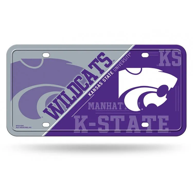 Kansas State Wildcats Deluxe Novelty License Plate