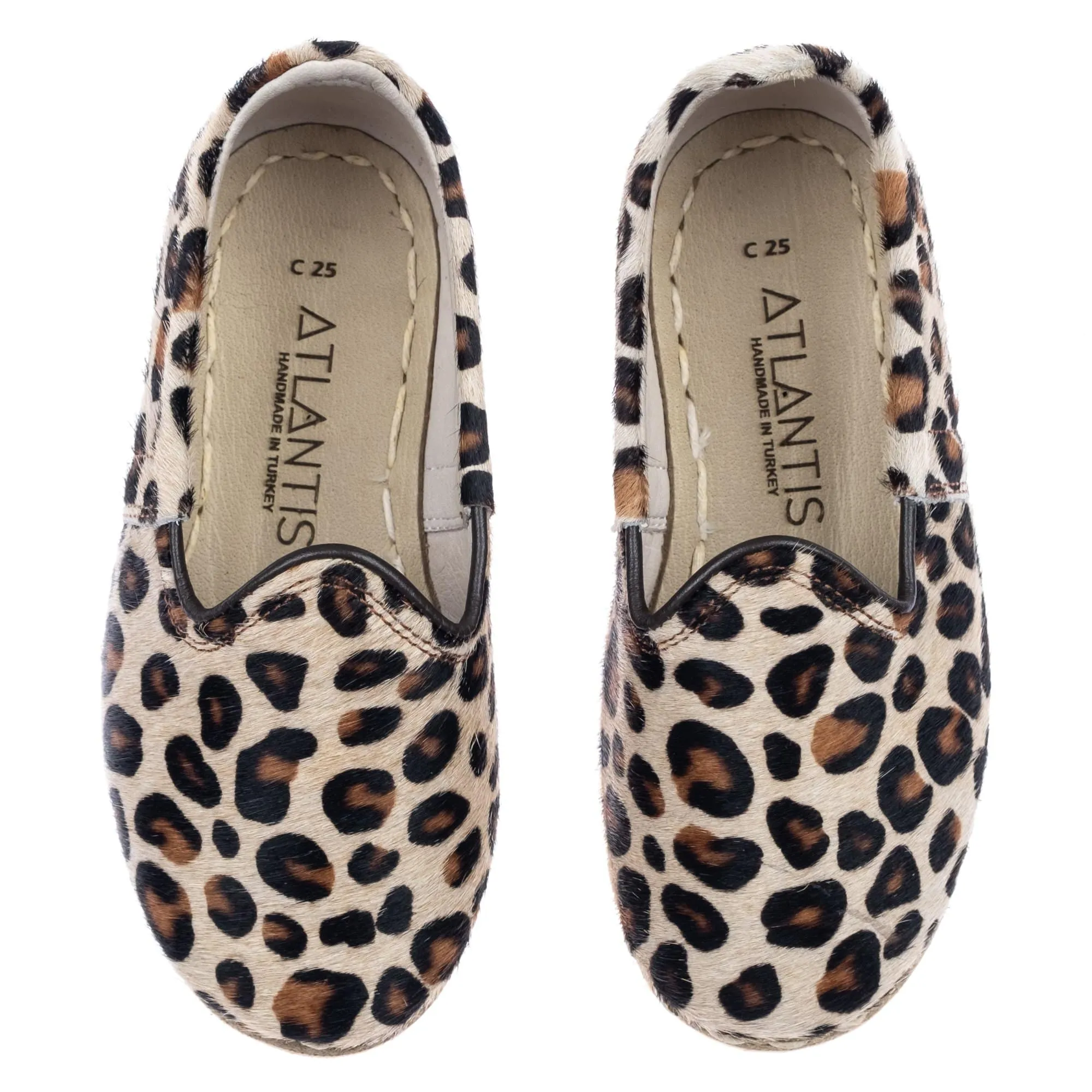 Kids Leopard Leather Shoes