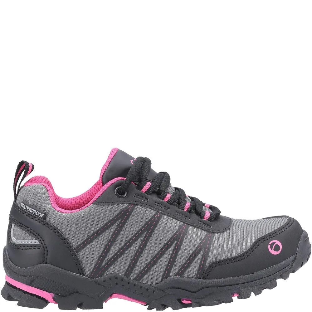 Kids Littledean Hiking Waterproof Shoes Pink/Grey