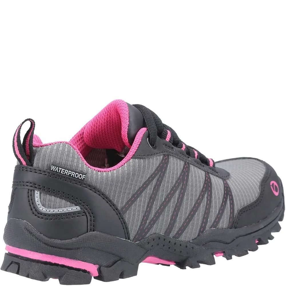 Kids Littledean Hiking Waterproof Shoes Pink/Grey