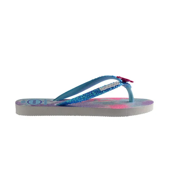 Kids Slim Glitter II - White/Blue Water