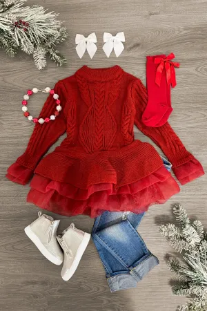 Knitted Tutu Tunic Sweater