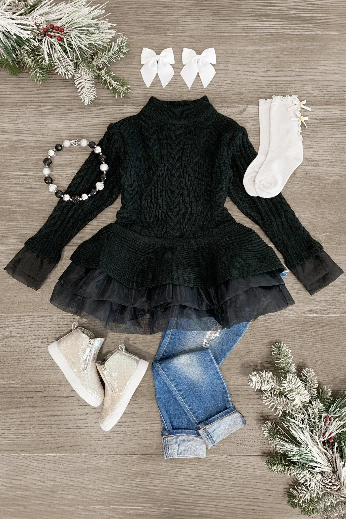 Knitted Tutu Tunic Sweater