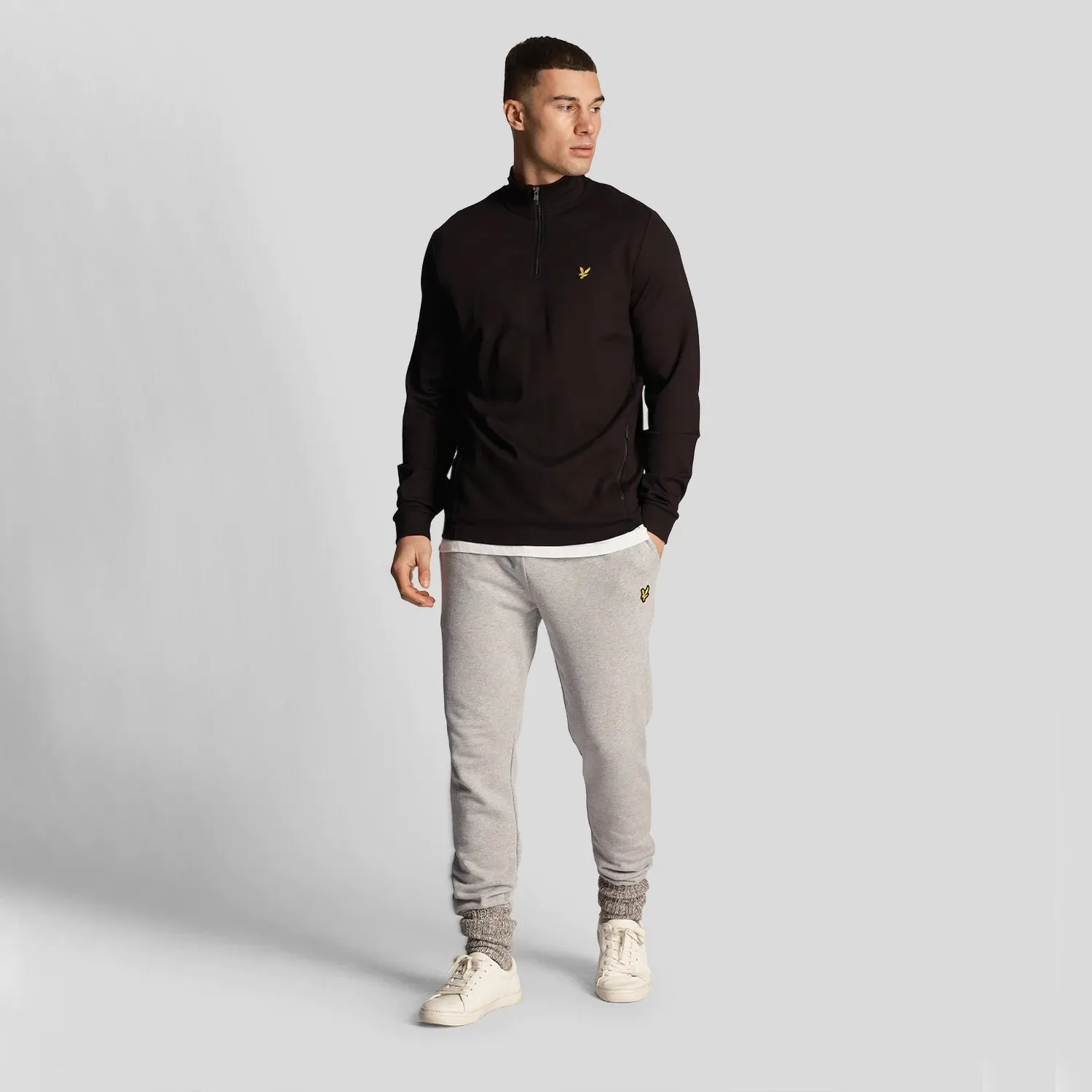 Lyle & Scott Fly Fleece Quarter Zip - Jet Black