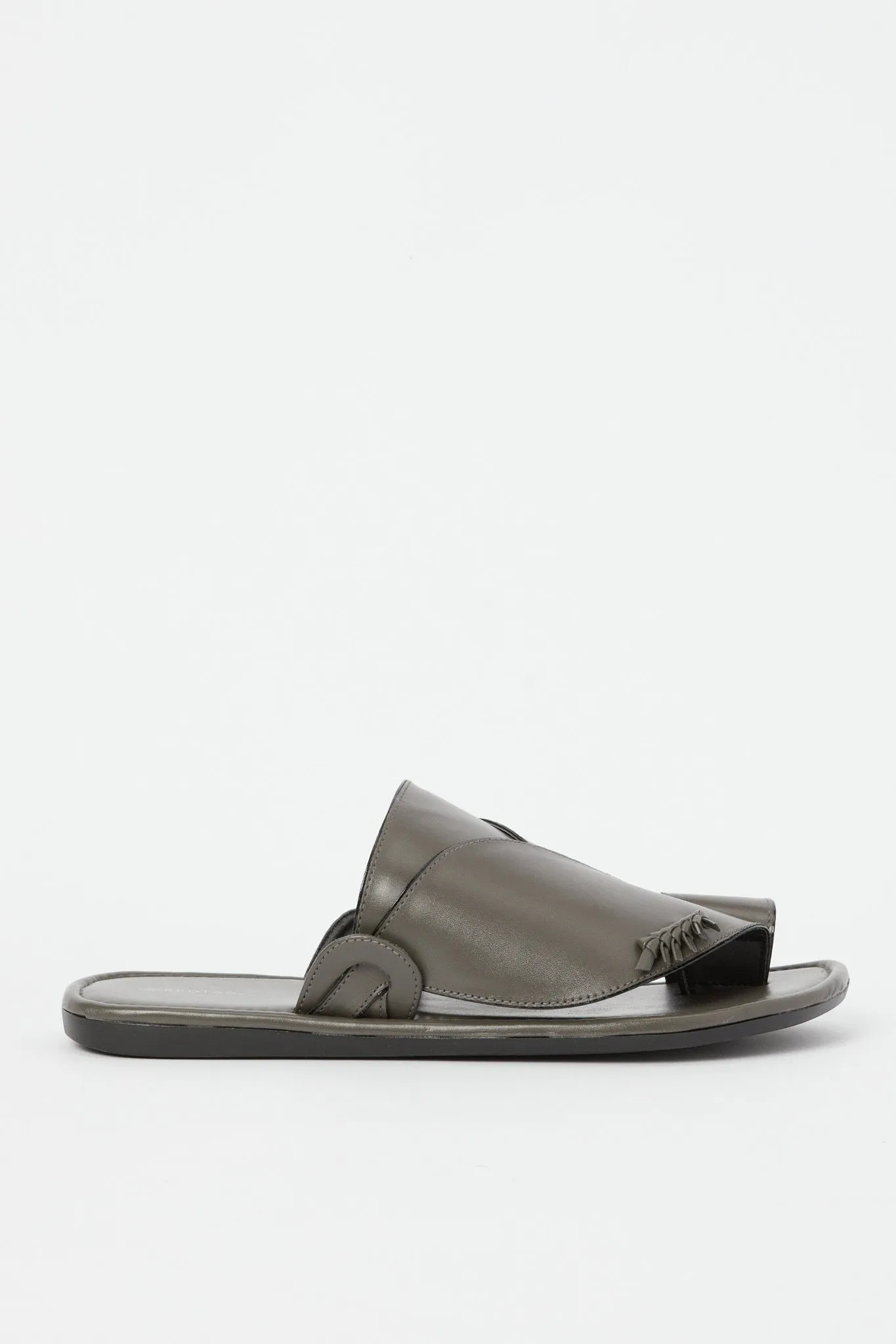 Men Grey Plain Traditional Sandal