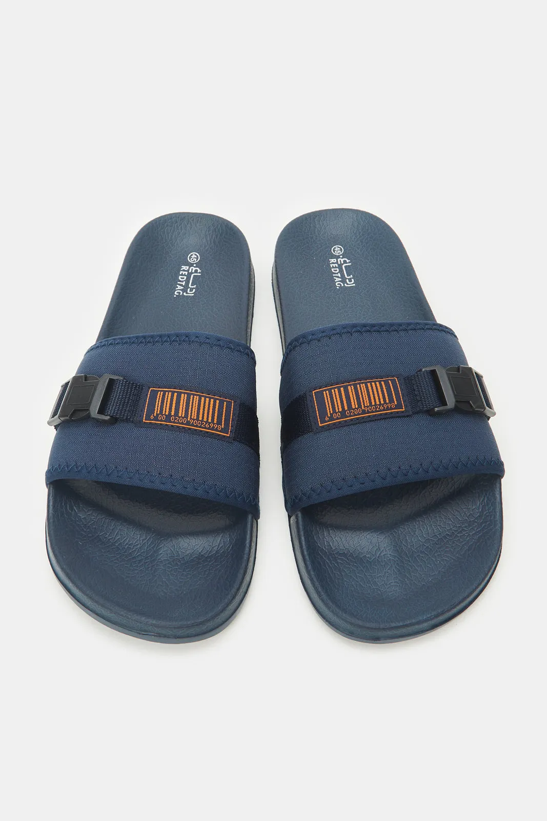 Men Navy Buckle Slide