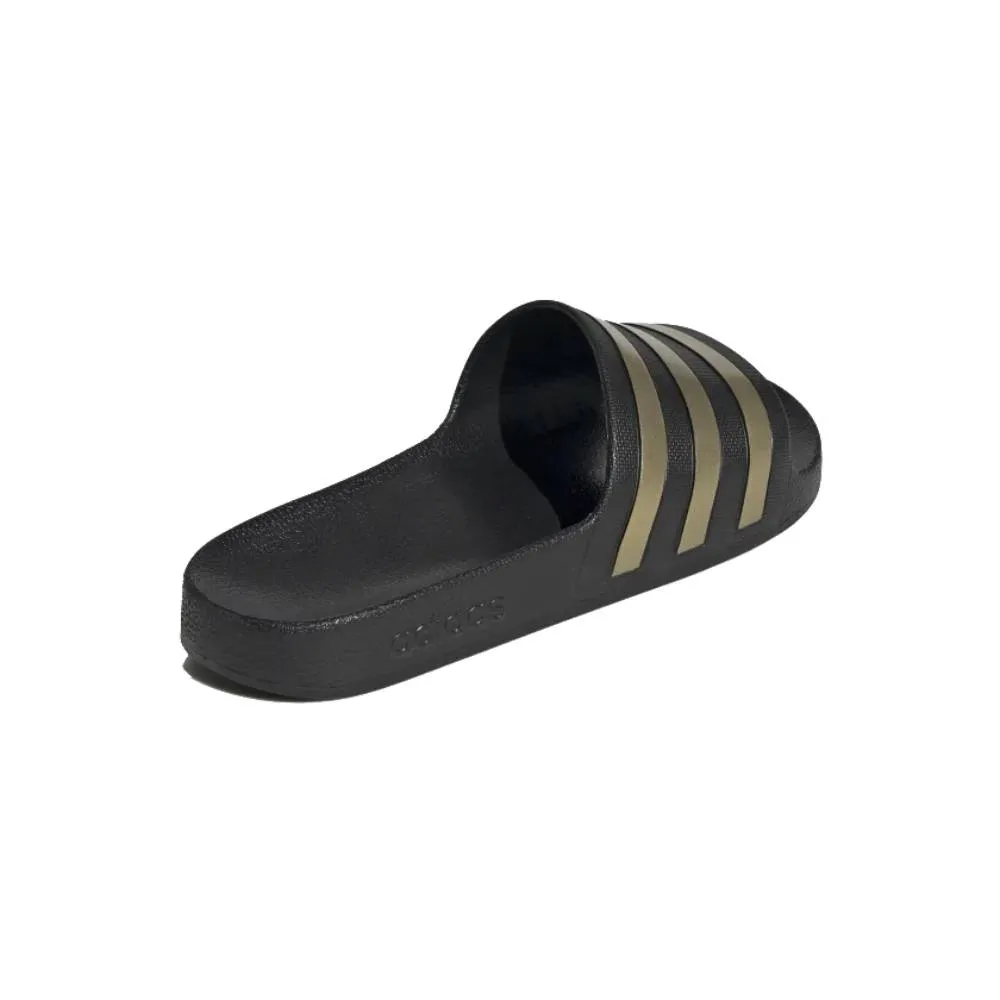 Men's Adilette Aqua Slide (Core Black/Gold Metallic/Core Black)