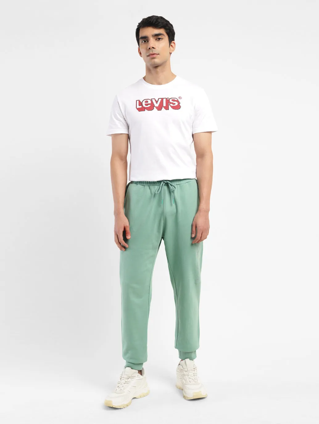 Men's Green Regular Fit Joggers