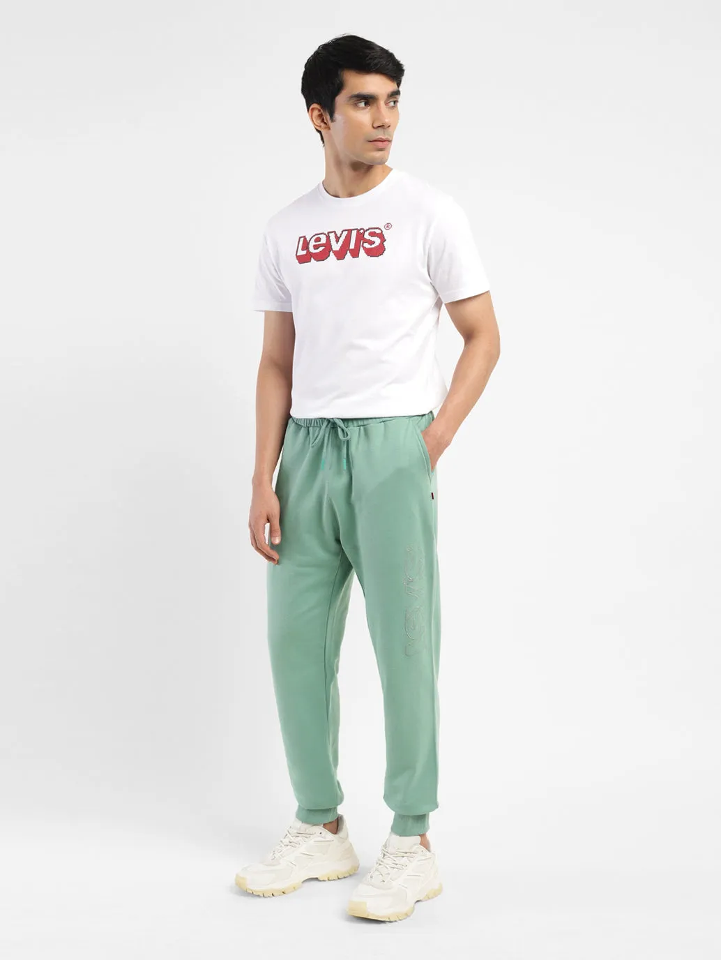 Men's Green Regular Fit Joggers