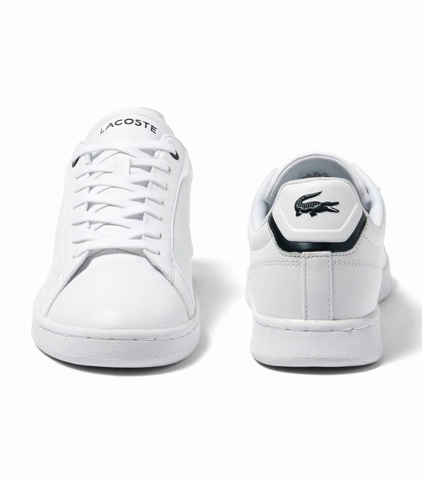 Men's Lacoste Carnaby Pro BL Leather Tonal Sneakers White/Navy