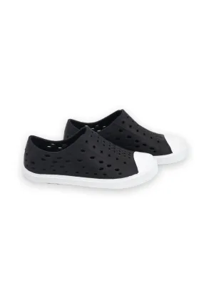 Men's Plain Solid Swim Shoes,Black/White