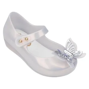 Mini Melissa Ultragirl Fly BB Butterfly Silver MaryJane Shoes