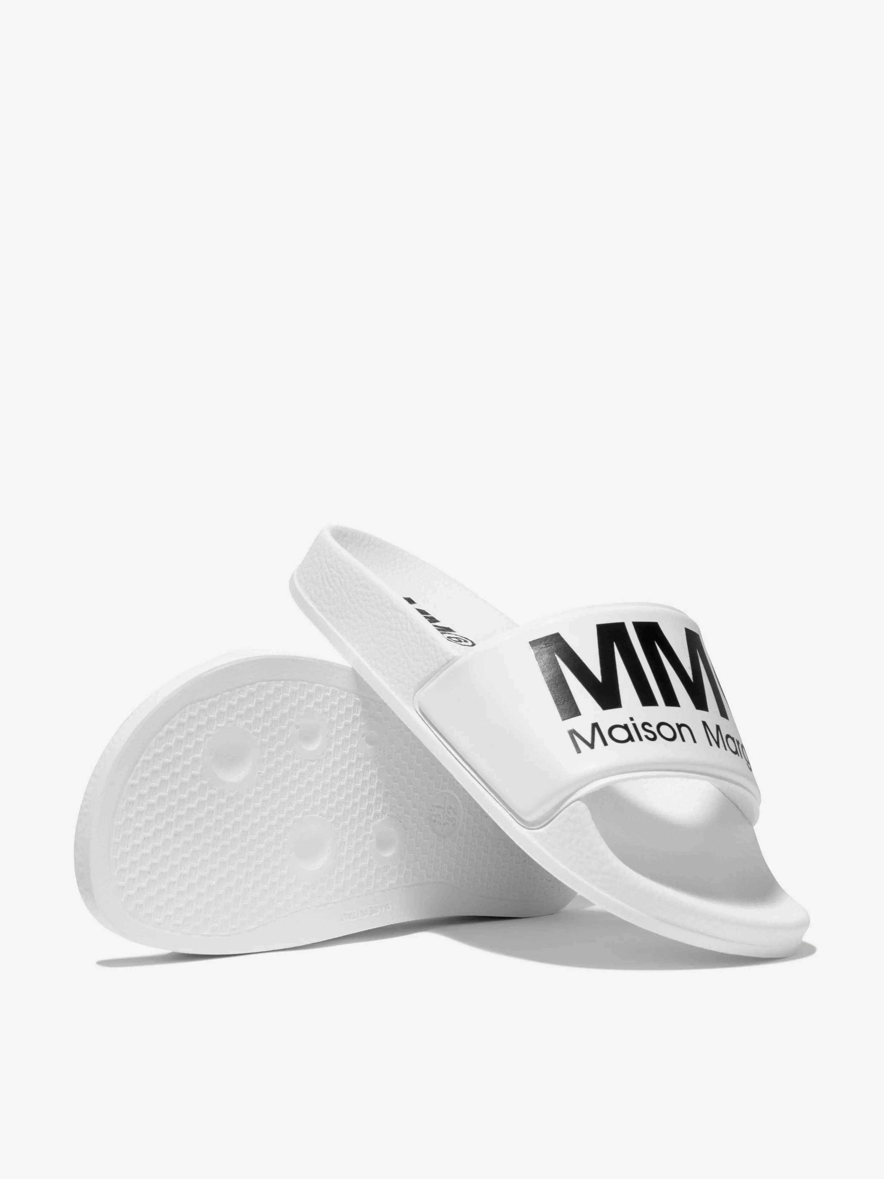 MM6 Maison Margiela Unisex PVC Logo Print Sliders