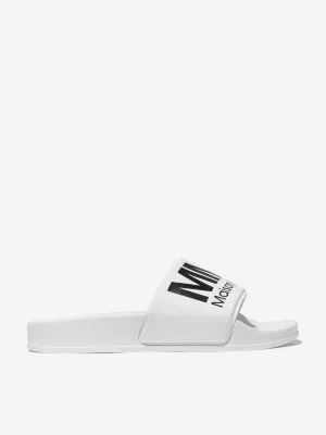 MM6 Maison Margiela Unisex PVC Logo Print Sliders