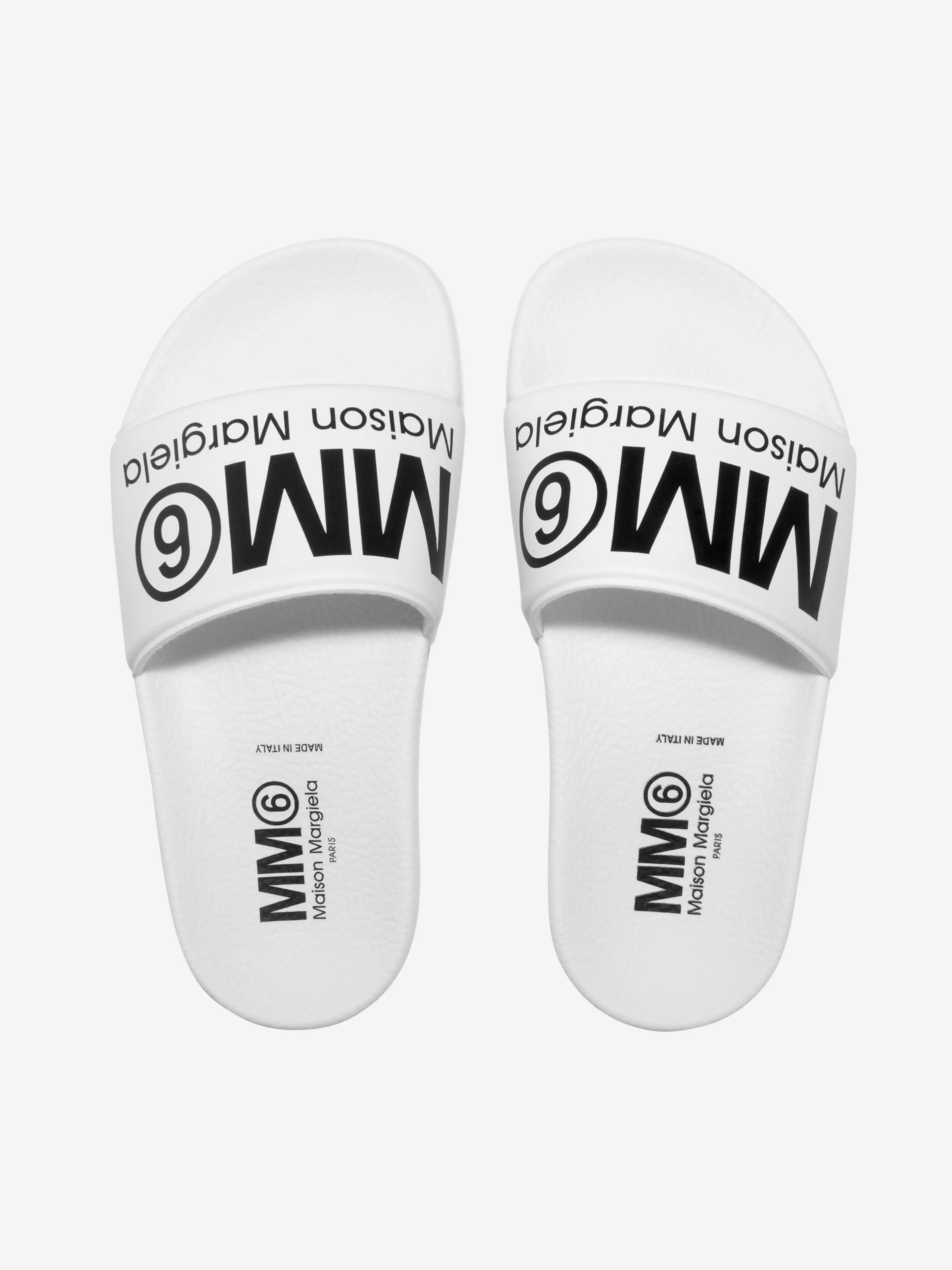 MM6 Maison Margiela Unisex PVC Logo Print Sliders