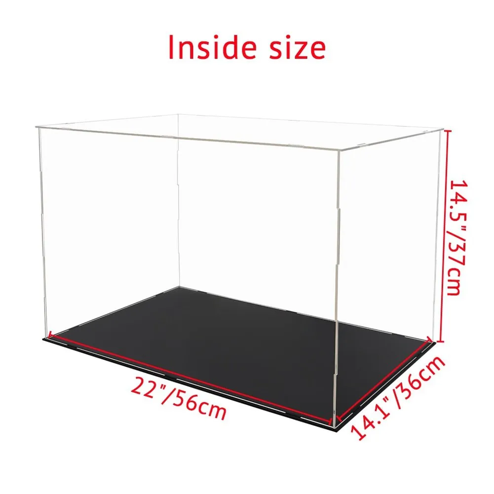 MOC NON  Display: 30/35/43/52/56cm Large Acrylic Display Case Dustproof Clear Box Cabinet for Action Figure Collectibles Model Doll Scale *A*