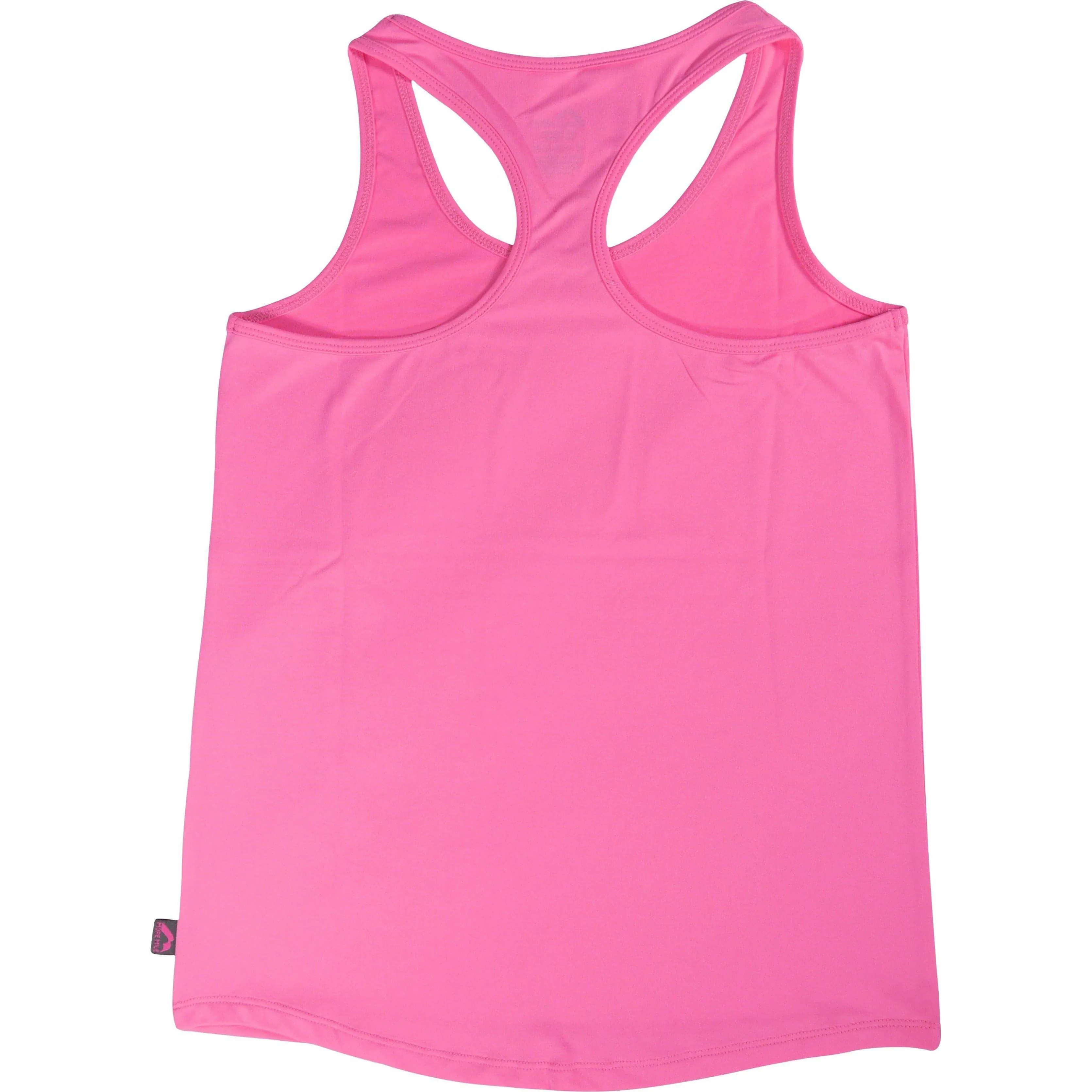 More Mile Racer Back Girls Running Vest - Pink