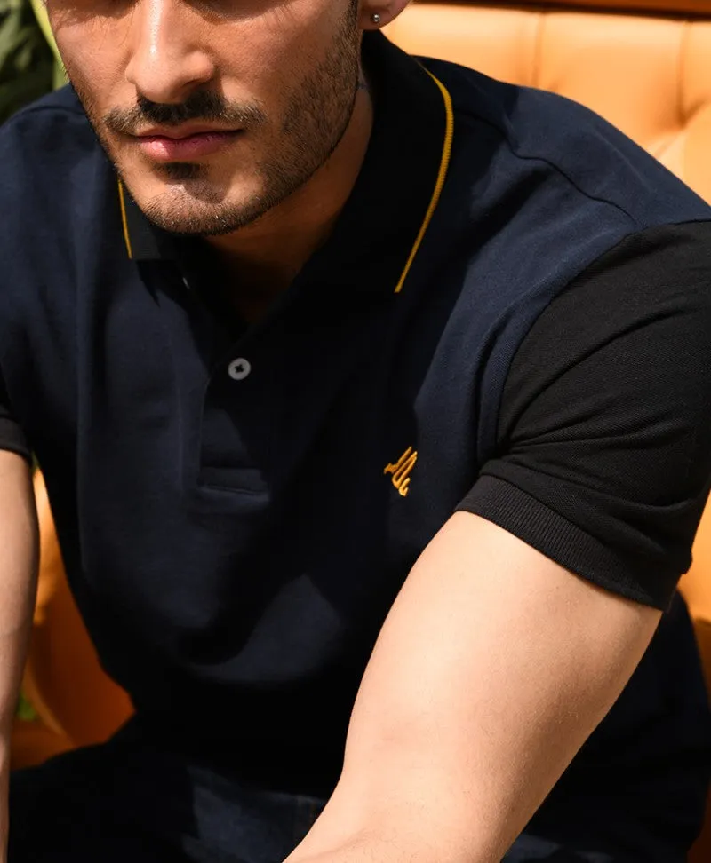 Navy Black Sports POLO