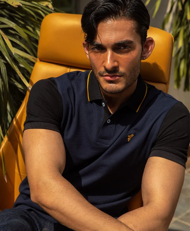 Navy Black Sports POLO