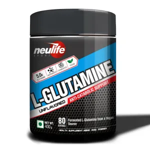 Neulife Fermented L-Glutamine Powder 400g Micronized &Vegan (Unflavored)