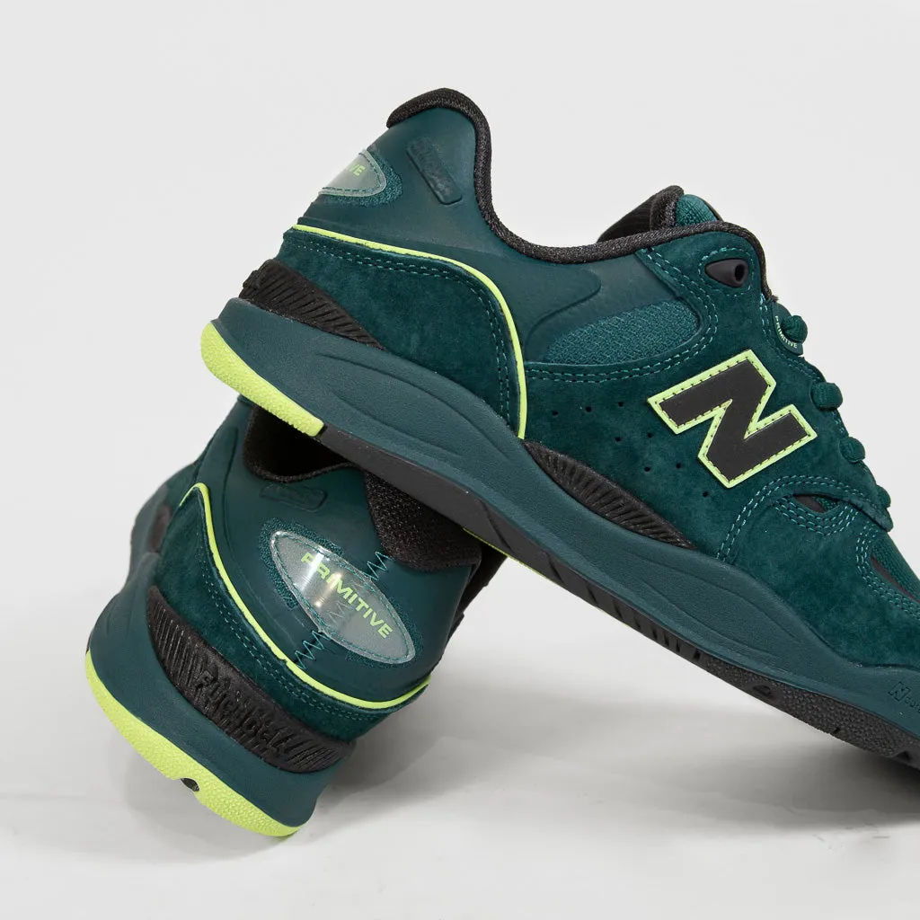 New Balance Numeric - Primitive 1010 Tiago Lemos Shoes - Deep Teal / Lime Green