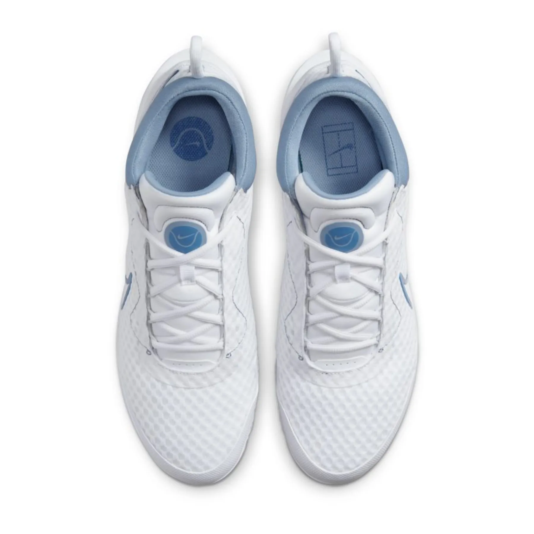 Nike  Court Zoom Pro Men Hard Court Tennis Shoes -White Mystic Navy-Ashen Slate-Grey Fog