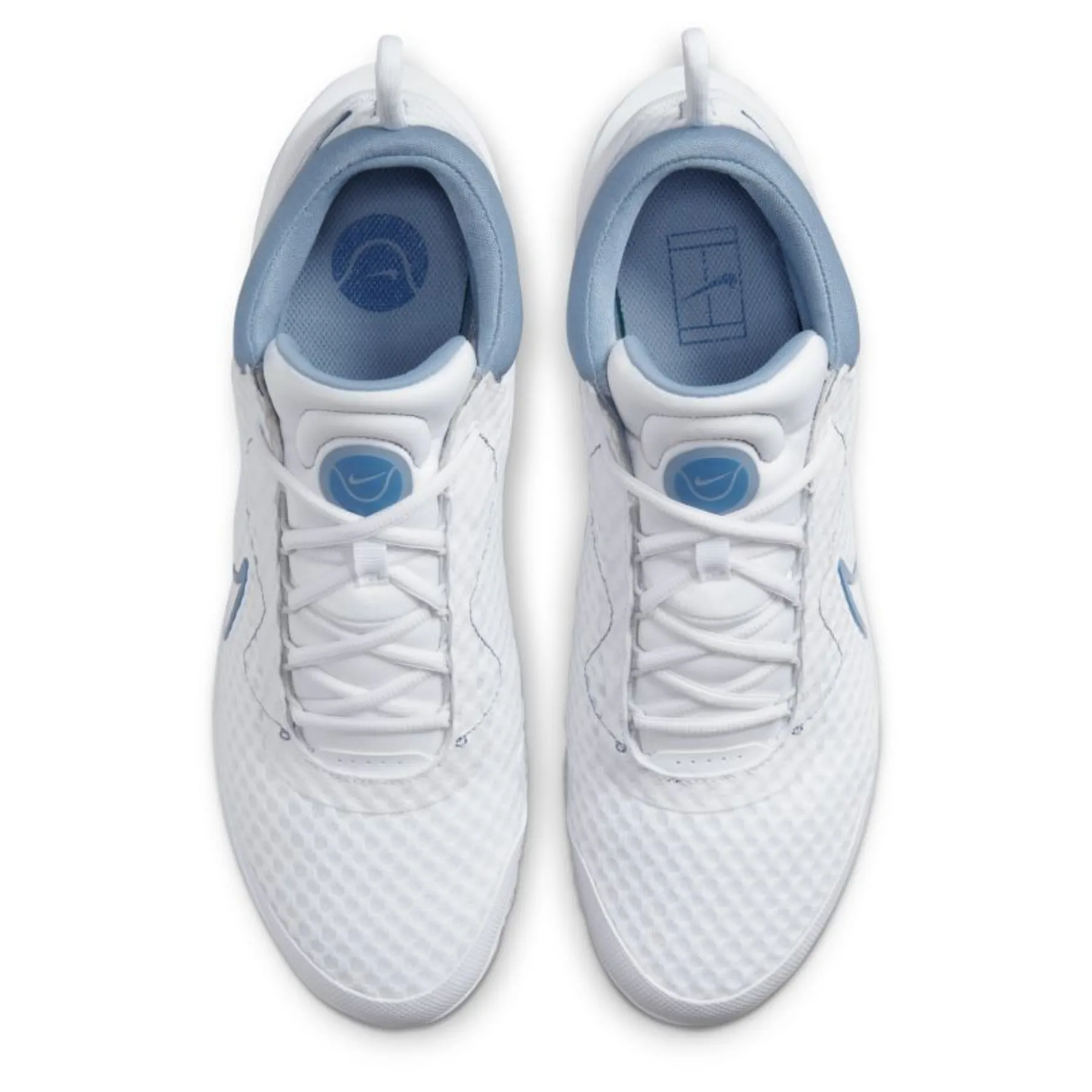 Nike  Court Zoom Pro Men Hard Court Tennis Shoes -White Mystic Navy-Ashen Slate-Grey Fog