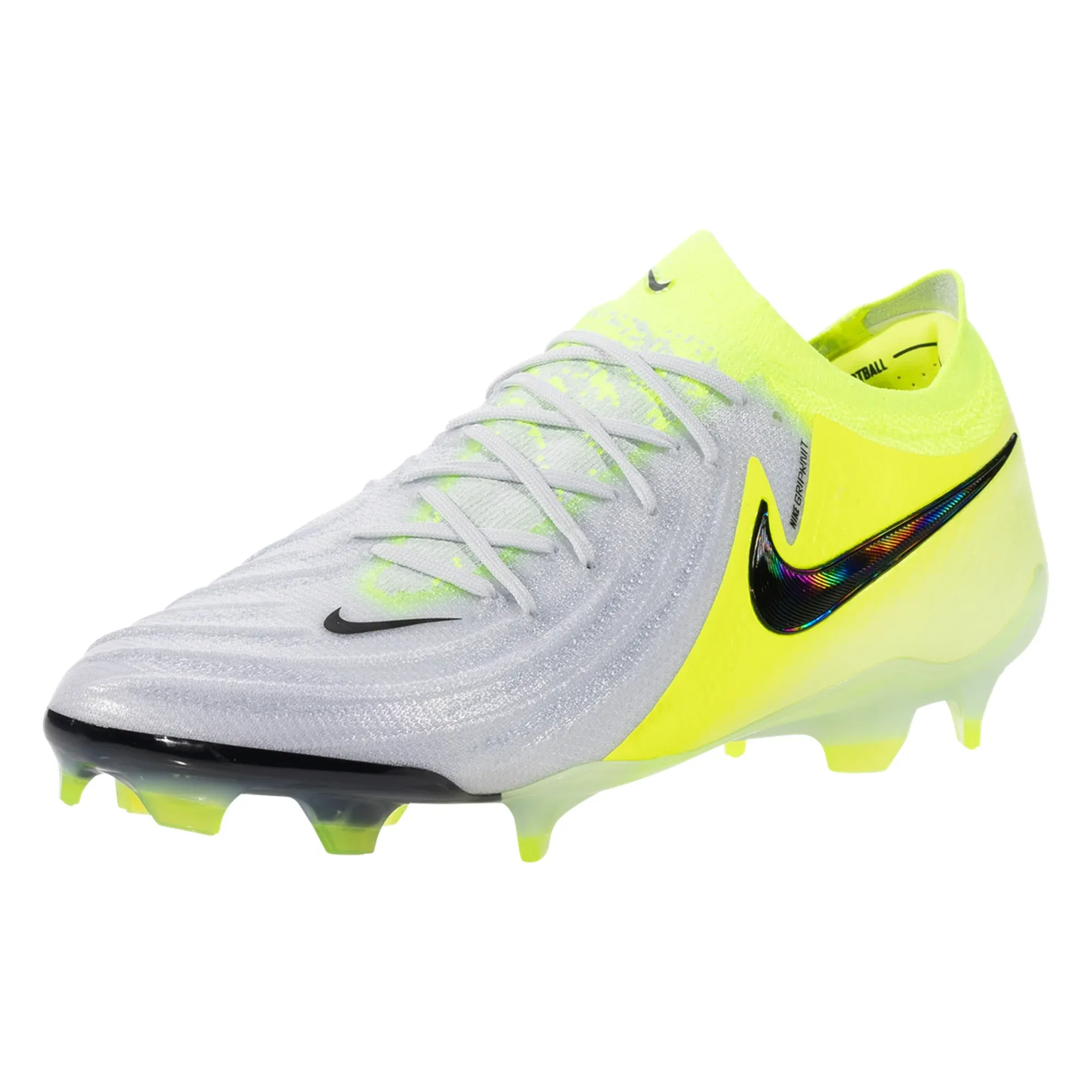 Nike Phantom GX II Elite FG Soccer Cleats (Metallic Silver/Black-Volt)