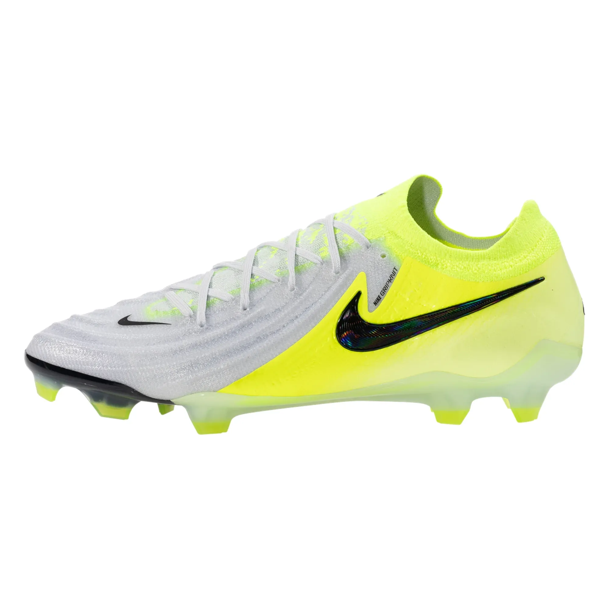 Nike Phantom GX II Elite FG Soccer Cleats (Metallic Silver/Black-Volt)