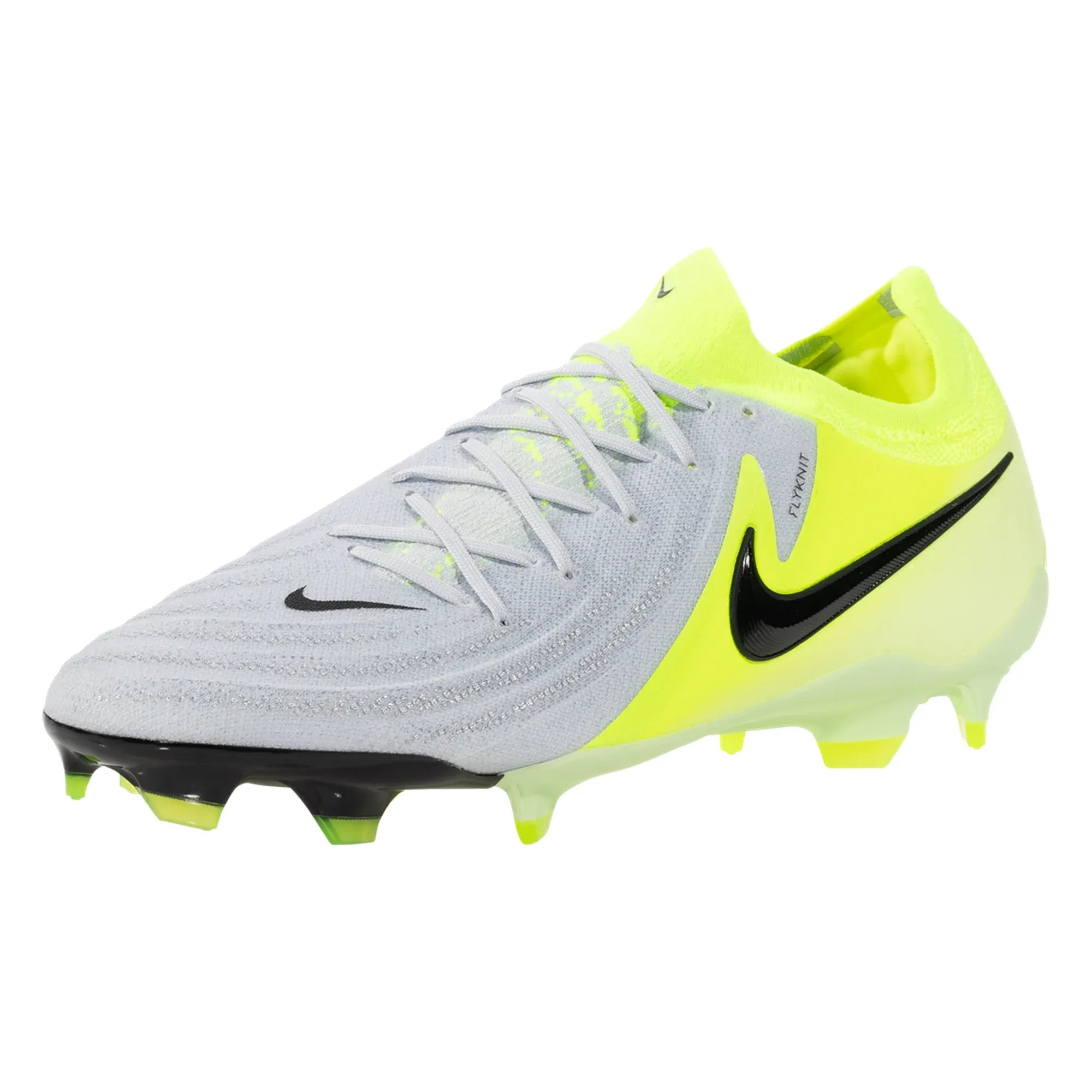 Nike Phantom GX II Pro FG Soccer Cleats (Metallic Silver/Black-Volt)