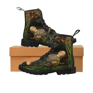 Ophelia , William Shakespeare - john everett millais Women's Canvas Boots