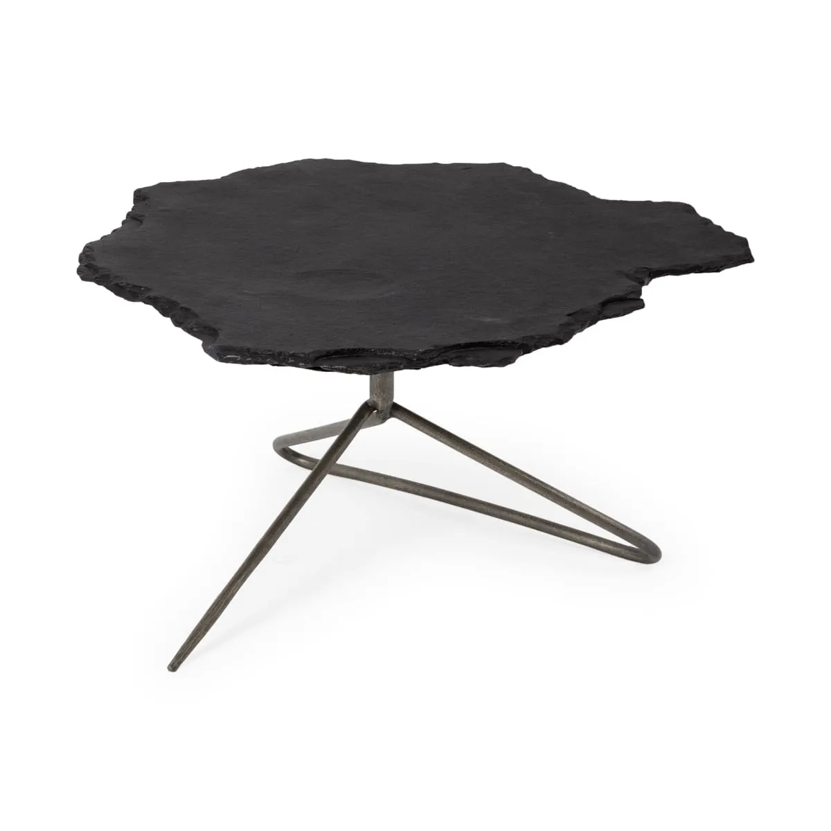 Pinera Coffee Table Black Slate | Iron