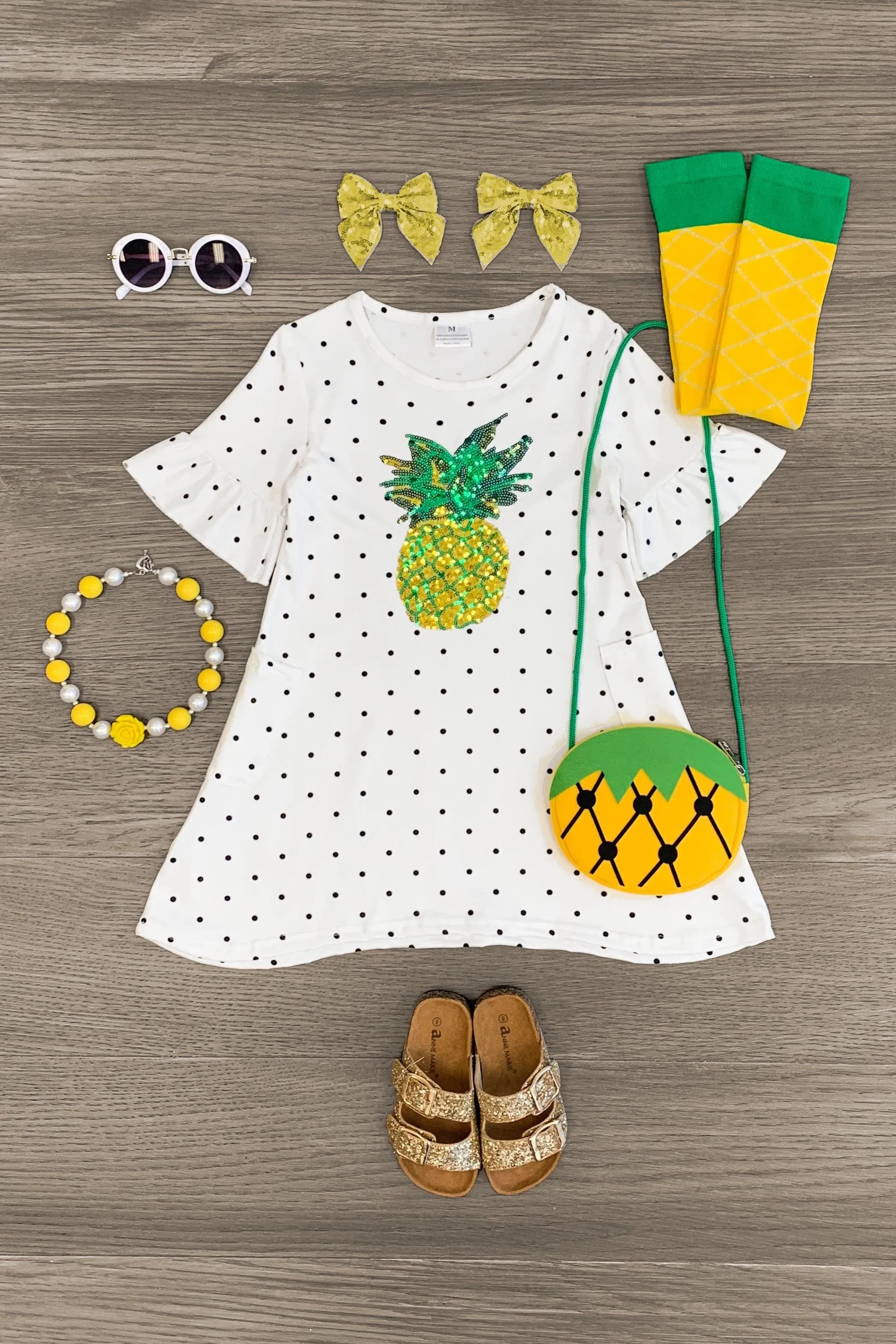 Polka Dot Sequin Pineapple Dress