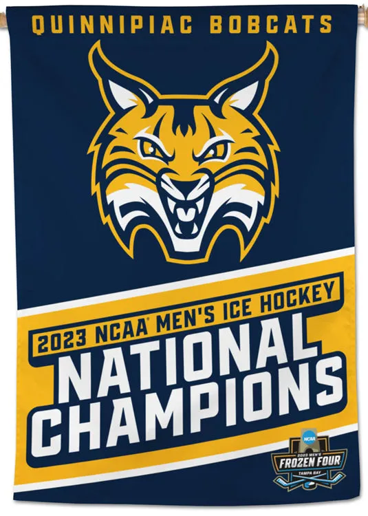 Quinnipiac Bobcats 2023 NCAA Men's Hockey National Champions Official BANNER - Wincraft Inc.