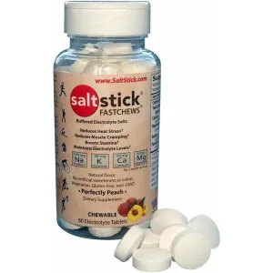 Saltstick Fastchews Chewable Electrolyte Tablets: Bottle of 60, Perfectly Peach