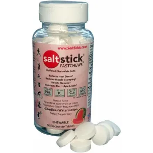 Saltstick Fastchews Chewable Electrolyte Tablets: Bottle of 60, Seedless Watermelon