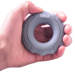 Silicone Gripper Finger Exercise Grip Ring, Specification: 100LB (Dot Gray)