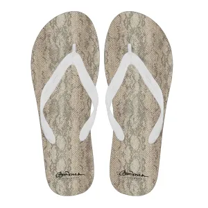 Snake Print Flip Flops