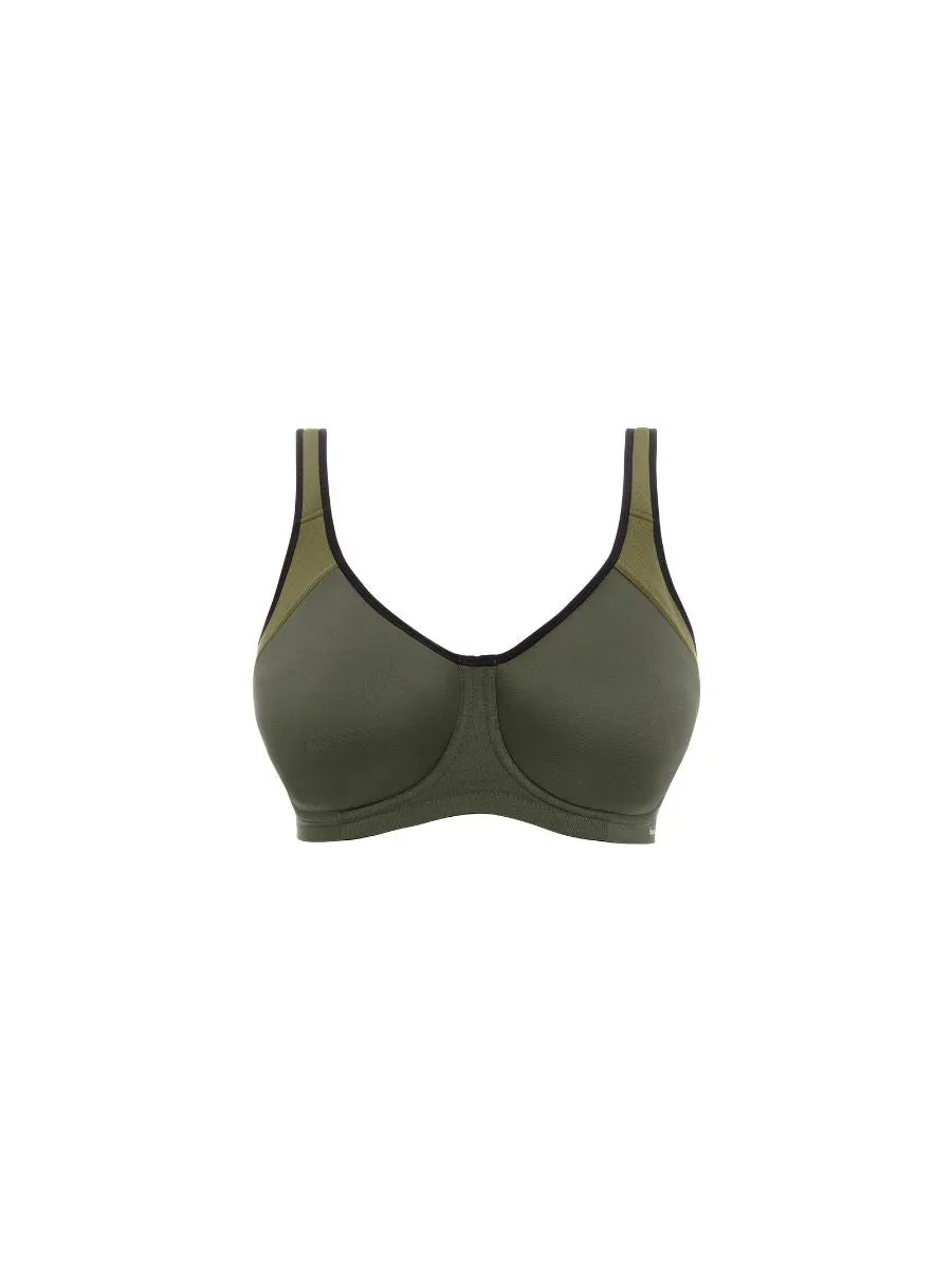 Sonic Moulded Spacer Sports Bra -  Khaki