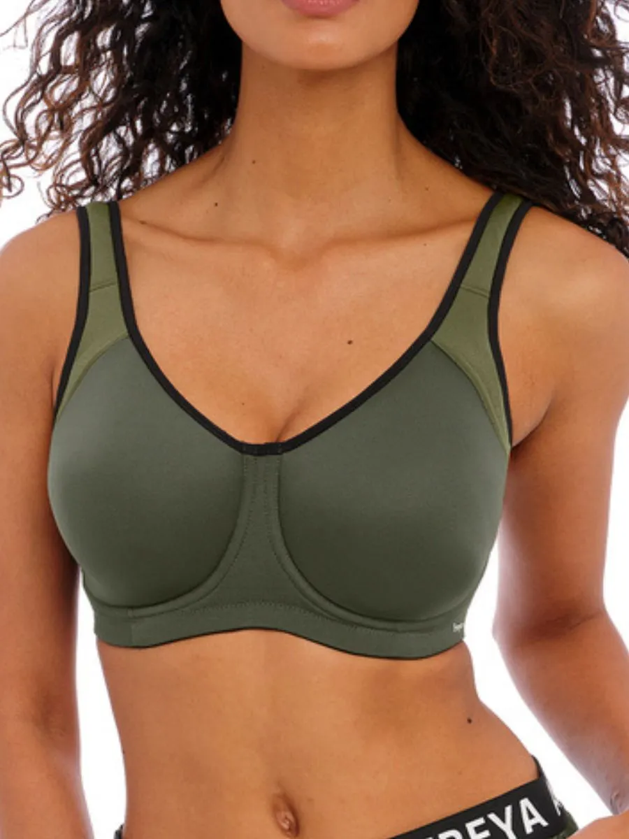 Sonic Moulded Spacer Sports Bra -  Khaki