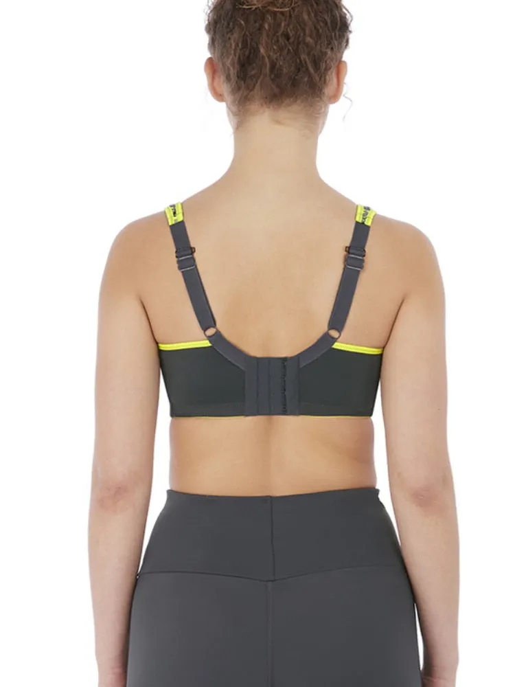 Sonic Moulded Spacer Sports Bra -  Lime Twist