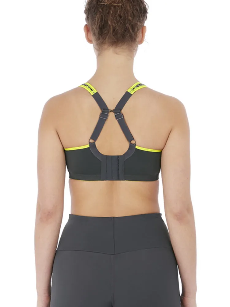 Sonic Moulded Spacer Sports Bra -  Lime Twist