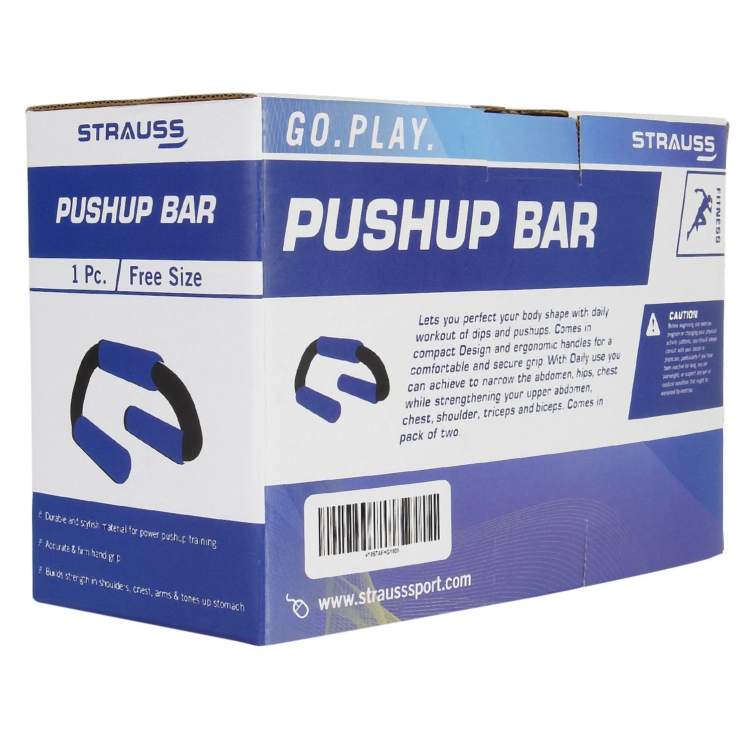 Strauss Turtle Push Up Bar, Pair(Black/Orange)