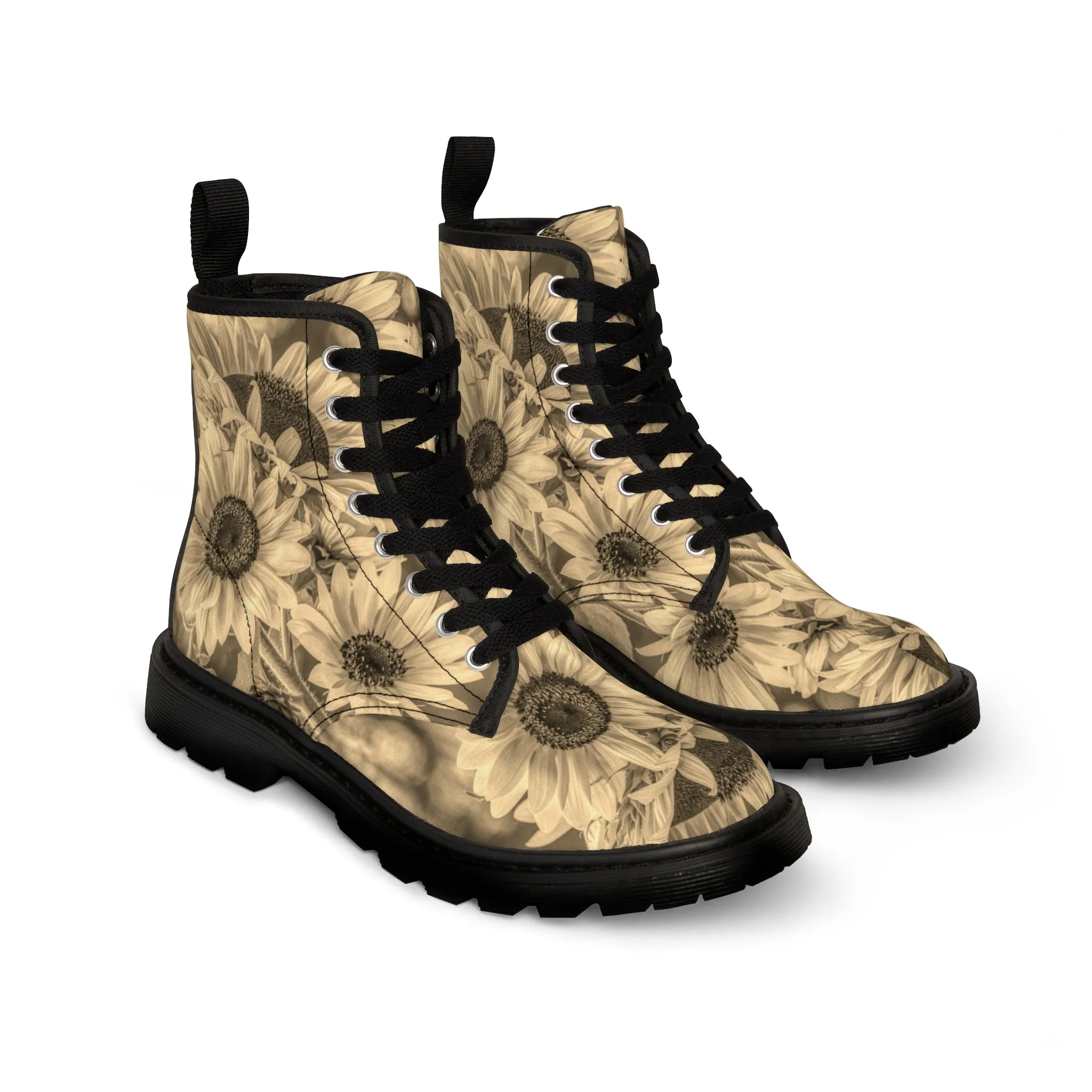 Sunflower Bronze Delight Canvas Art Boots