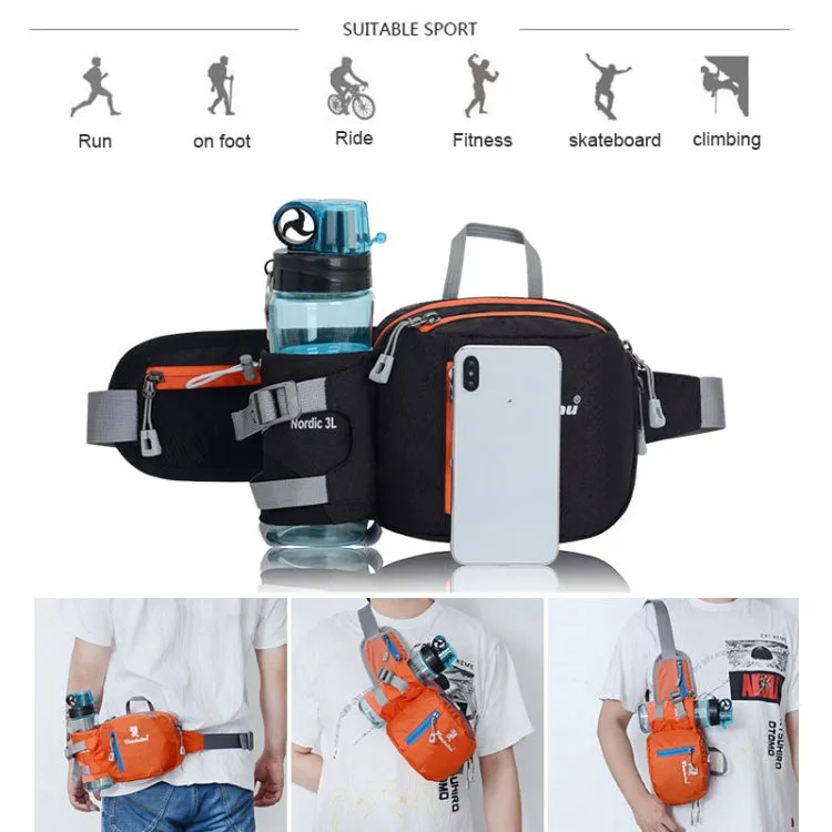 Tanluhu FK389 Outdoor Sports Waist Bag Multi-Purpose Running Water Bottle Bag Riding Carrying Case, Size: 2L(Orange)