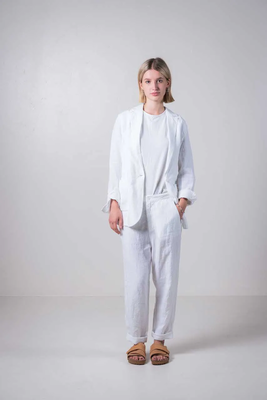 Transit Par Such Tapered Linen Pant in White