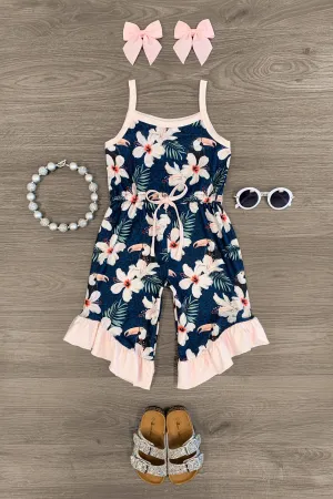 Tropical Toucan Ruffle Romper