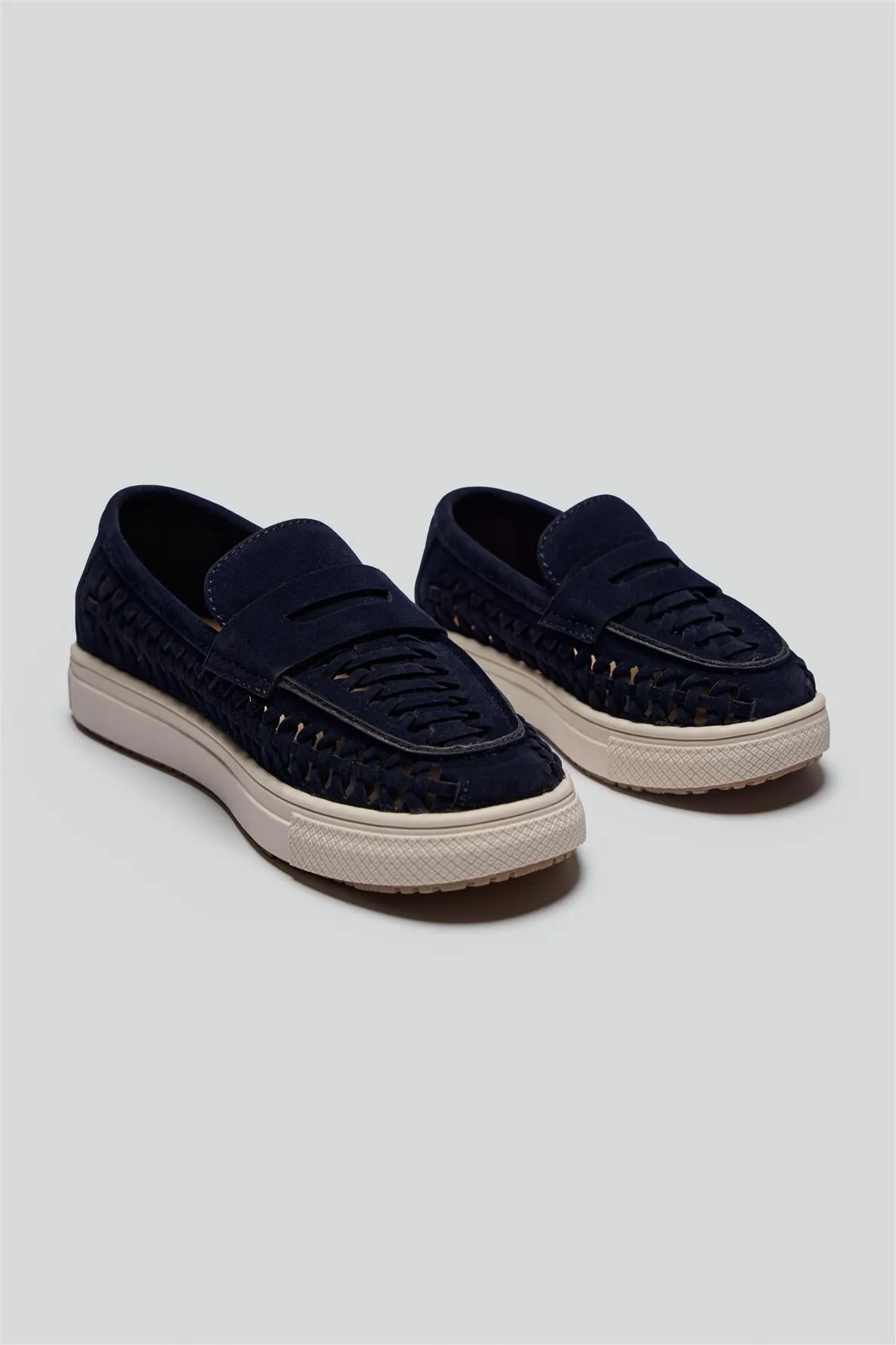 Troy Boys Navy Loafers