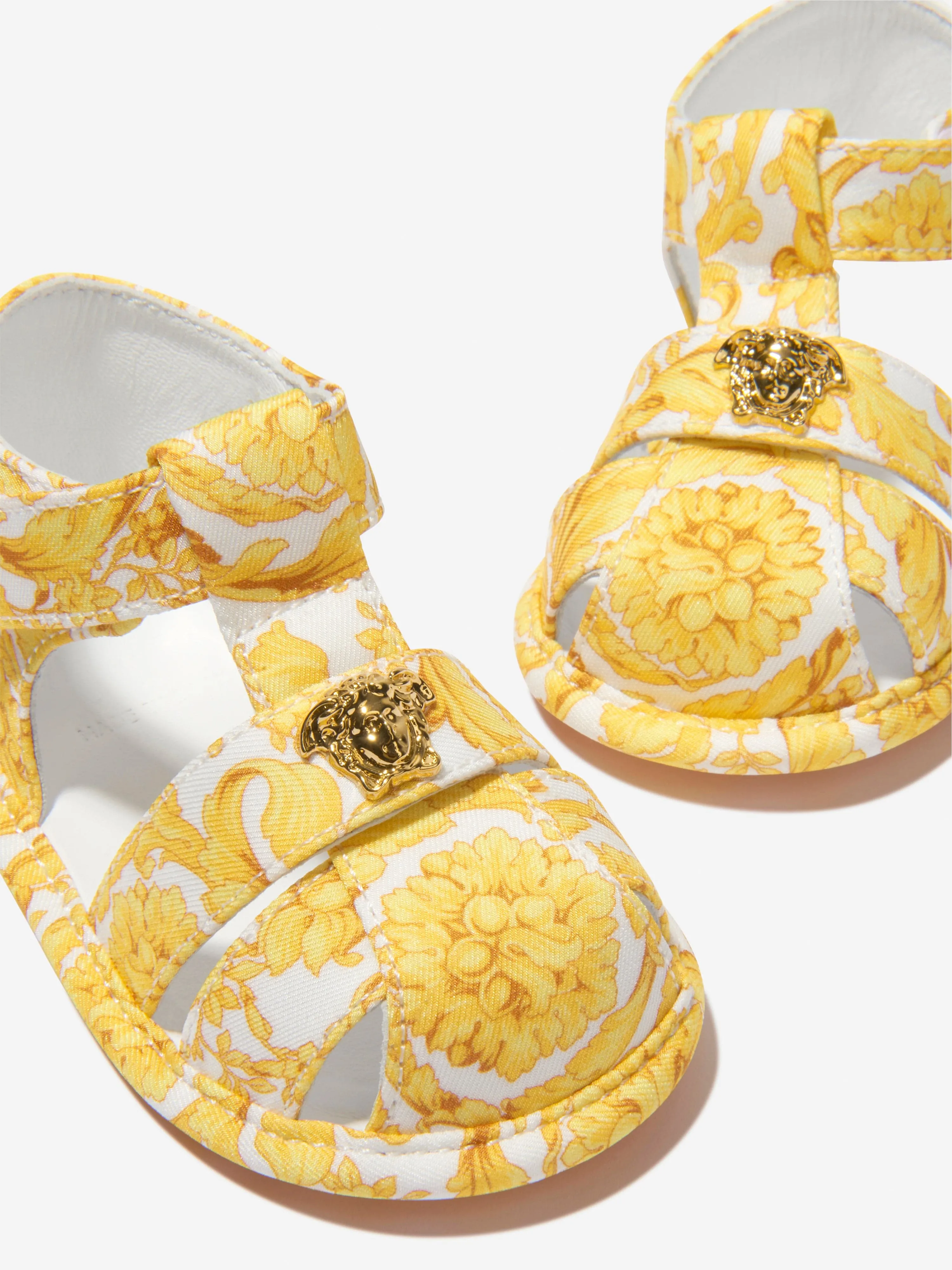 Versace Baby Unisex Barocco Print Pre-Walker Sandals