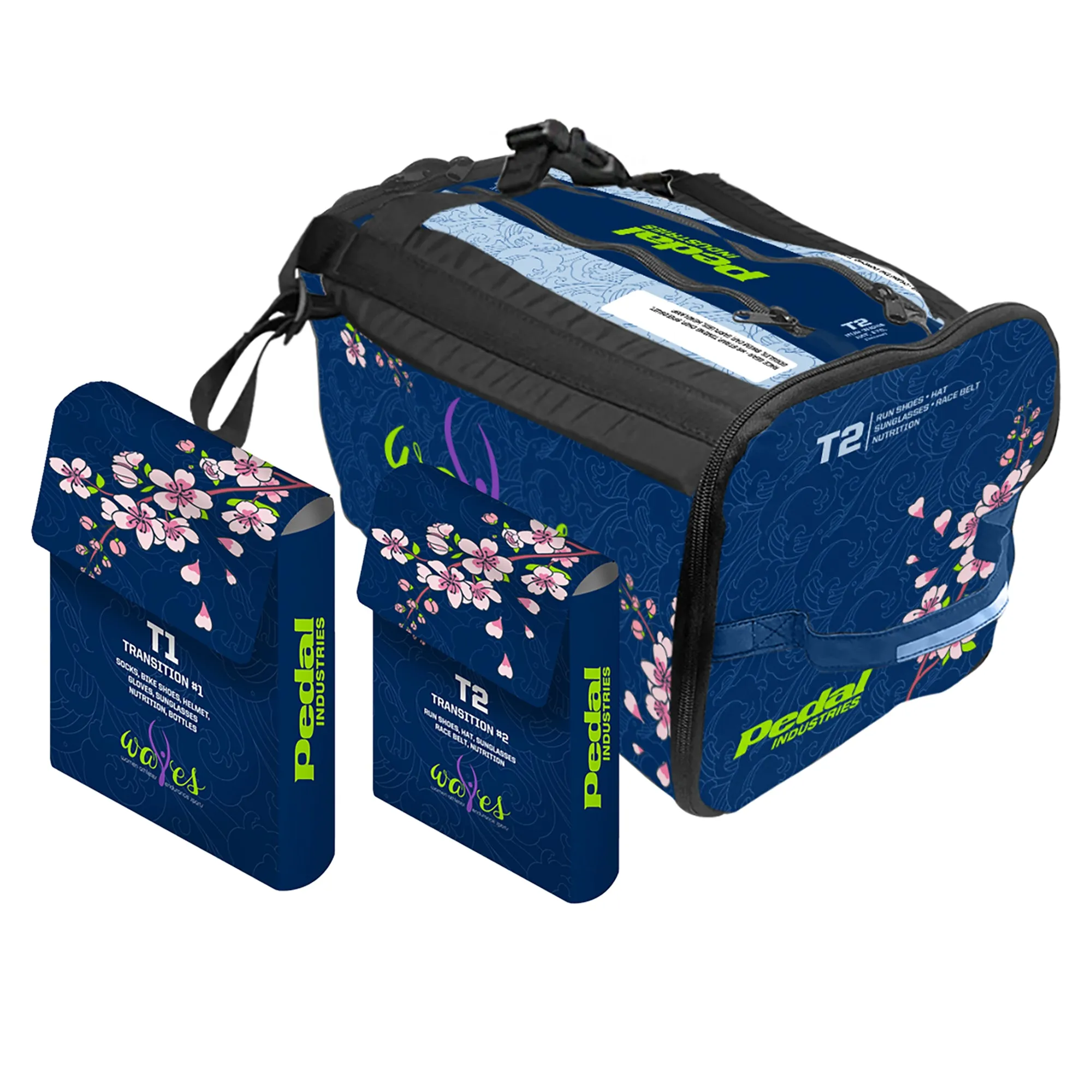 WAVES Triathlon 2023 TRIATHLON SPECIFIC RaceDay Bag BLOSSOMS